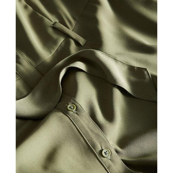 On 34th Plus Size Green Long-Sleeve Belted Shirtdress NWT - Picture 4 of 10